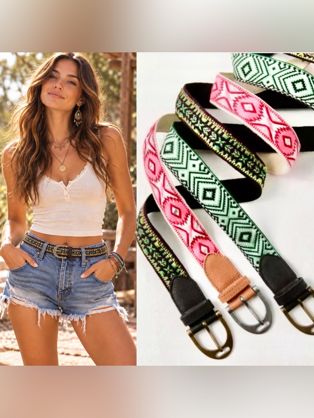 Free People Moving To Mars Embroidered Belt